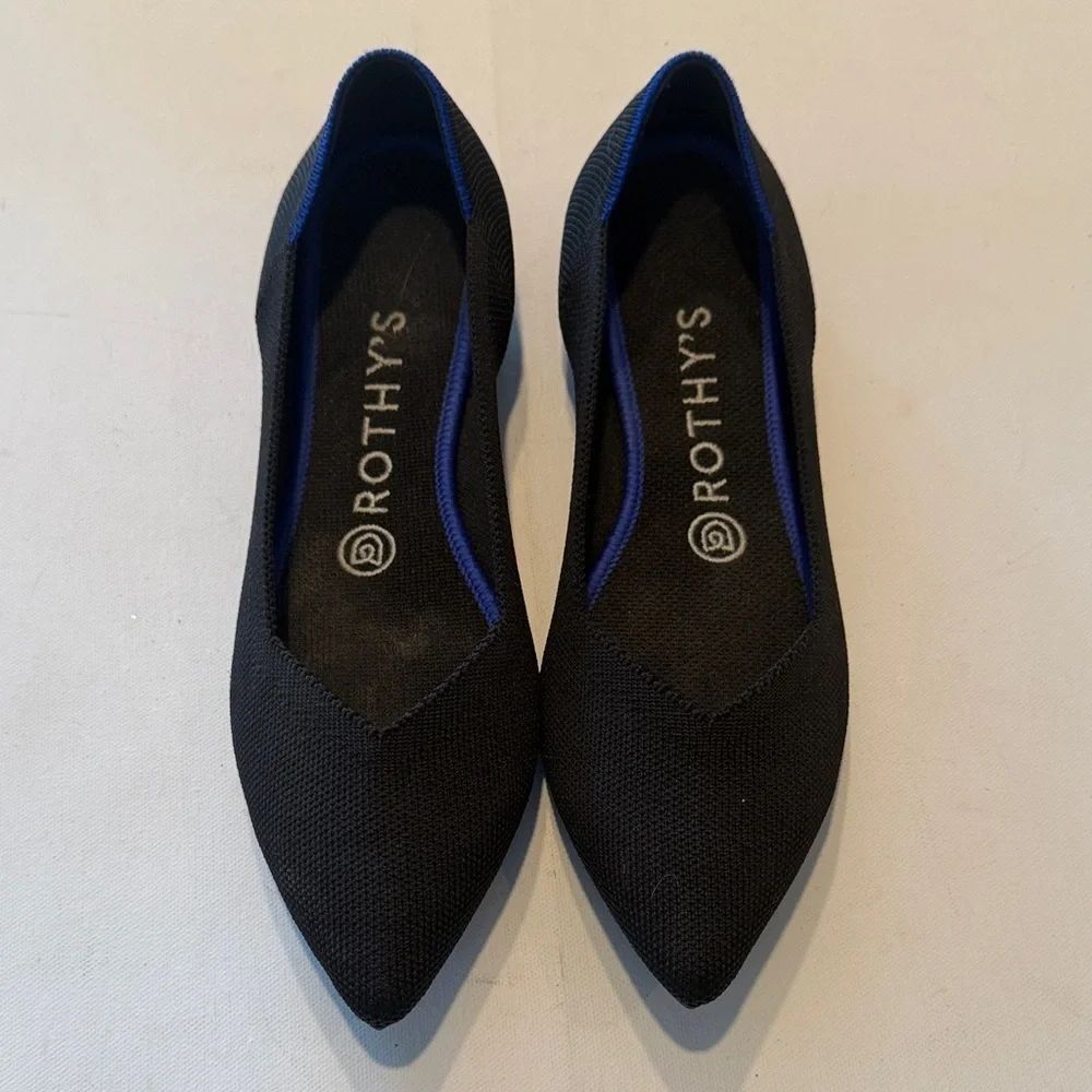 Rothy's Women's Black and Blue Loafers